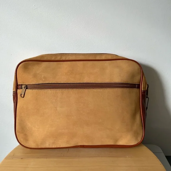 Made by France Jackiz Chestnut Leather Bag with Zipper - Picture 4 of 7